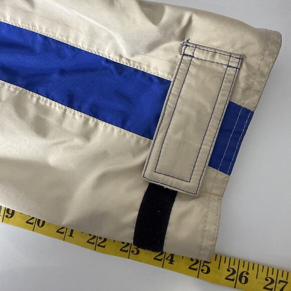 Vintage SMP 90's Skate Jacket Nylon Shell / Colorblock Tan & Blue Lined / Size S - Picture 10 of 10